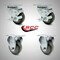 Service Caster 3.5 Inch SS Gray Polyurethane Top Plate Caster Set with 2 Brake 2 Rigid SCC SCC-SS20S3514-PPUB-TLB-2-R3514-2 - alternate 4